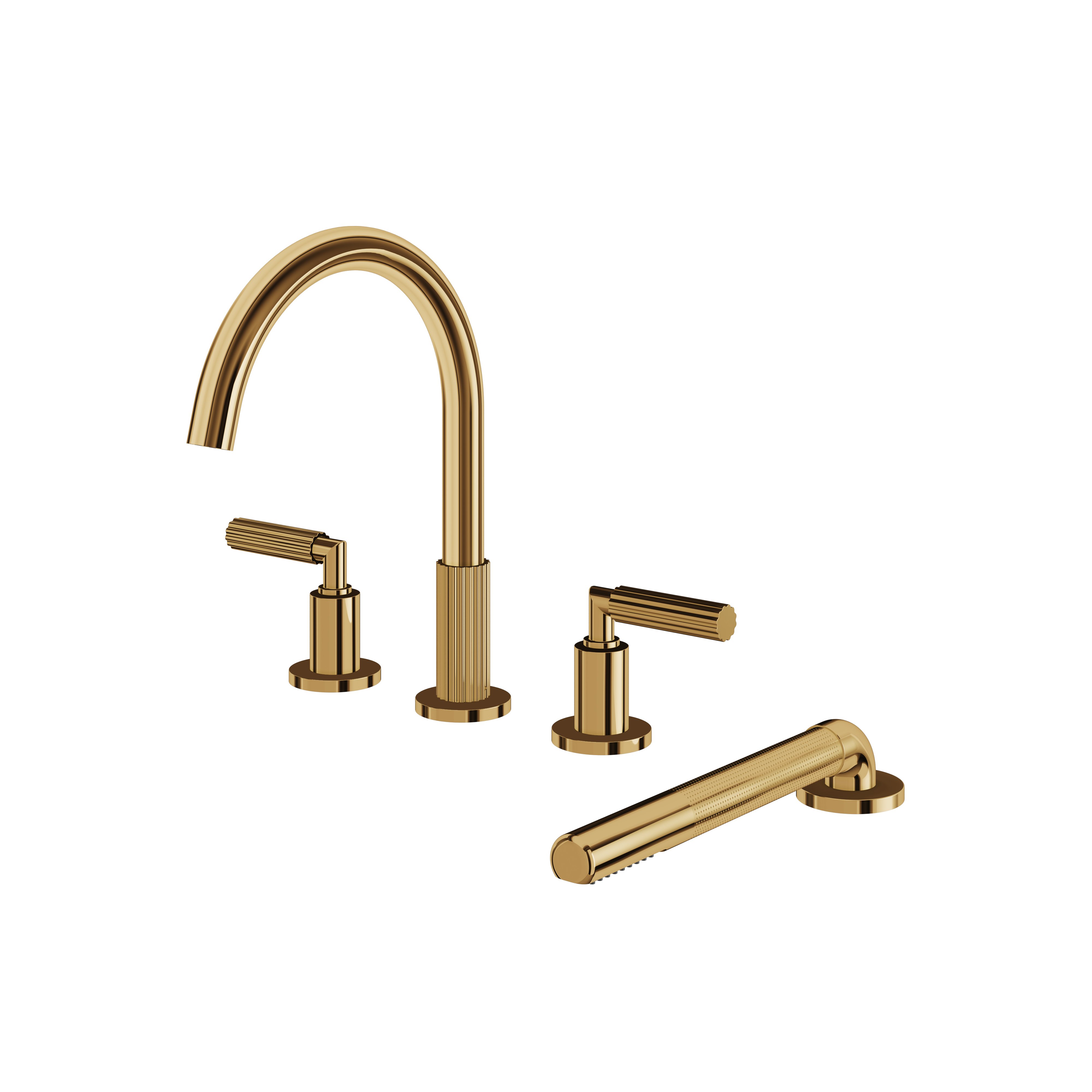 MONTEBELLO_49018_4-piece deckmount tub filler with handshower_PGD